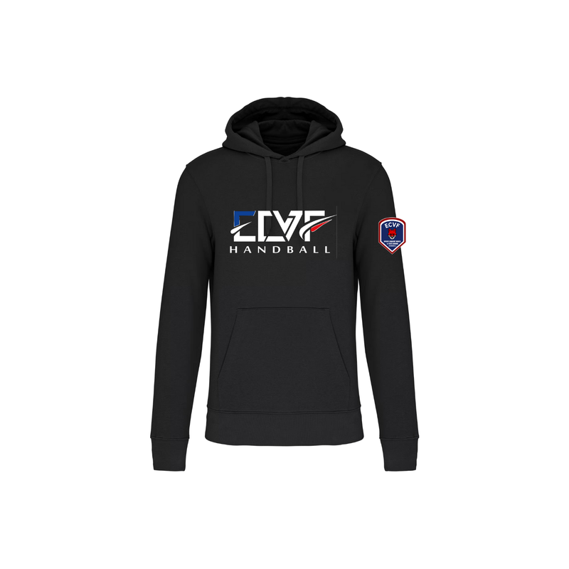 Sweat à capuche Noir ECVF Handball