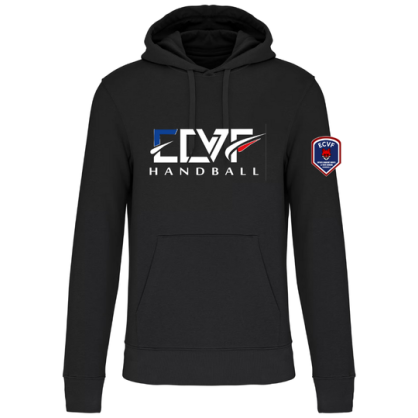 Sweat à capuche Noir ECVF Handball