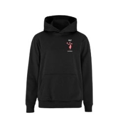 Sweat capuche "hermine" noir adulte - NLF