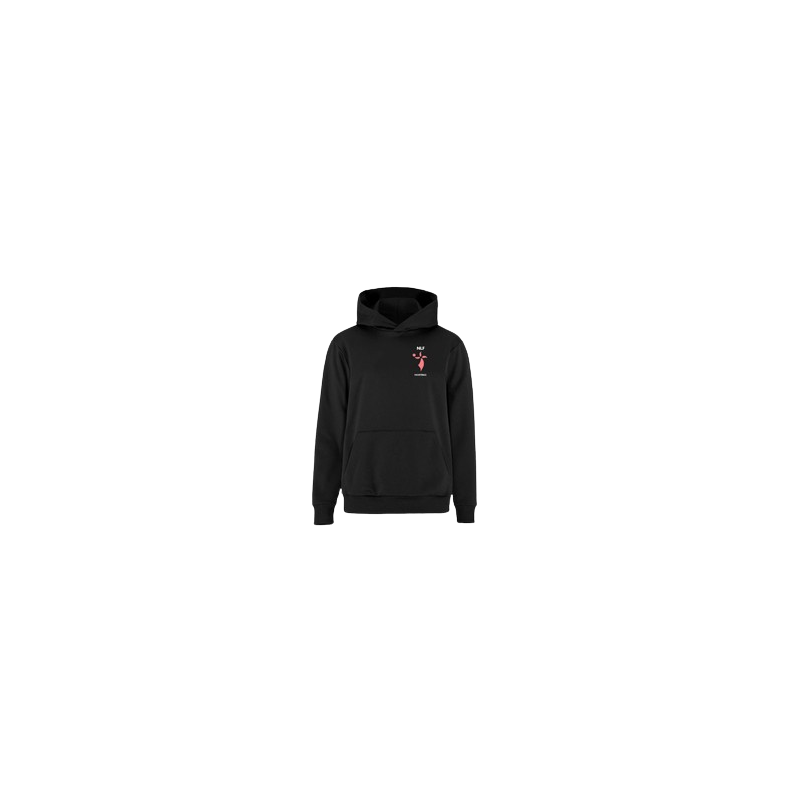 Sweat capuche "hermine" noir adulte - NLF