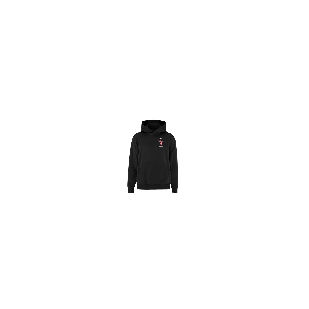 Sweat capuche "hermine" noir adulte - NLF