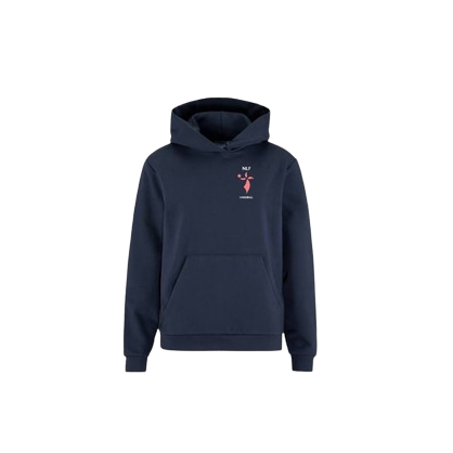 Sweat capuche "hermine" bleu marine enfant - NLF