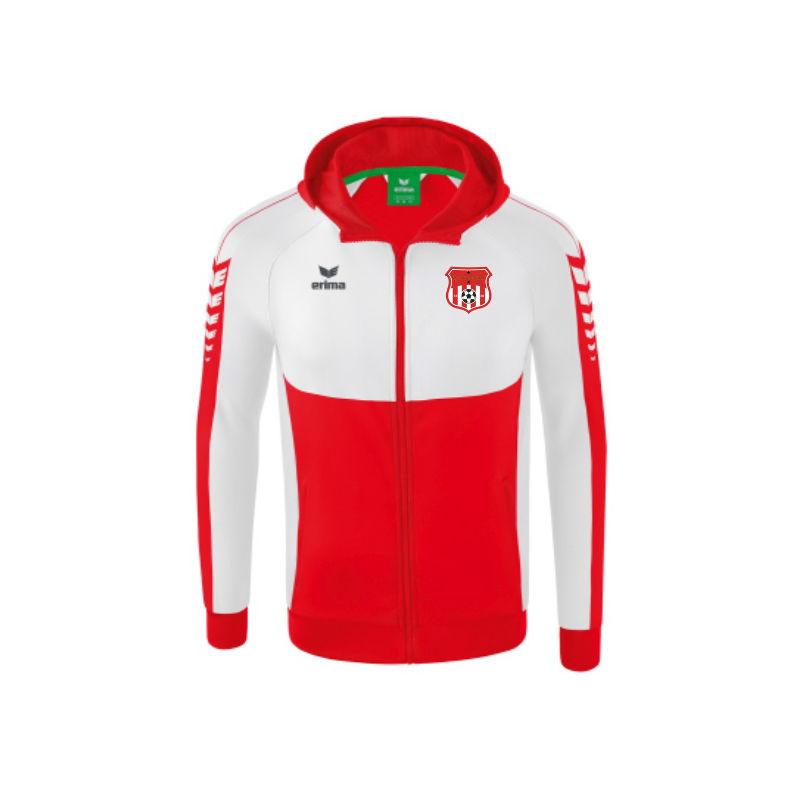Veste à capuche zippée Erima Blanc/Rouge ASF Foulletourte