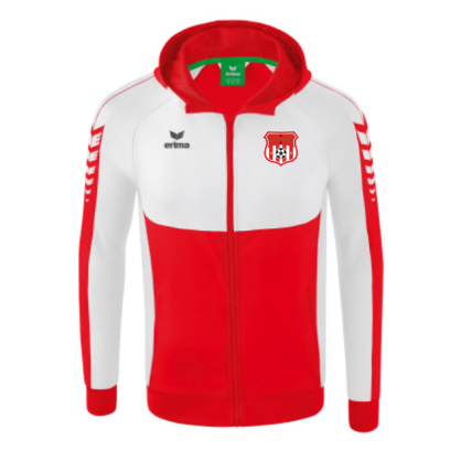 Veste à capuche zippée Erima Blanc/Rouge ASF Foulletourte