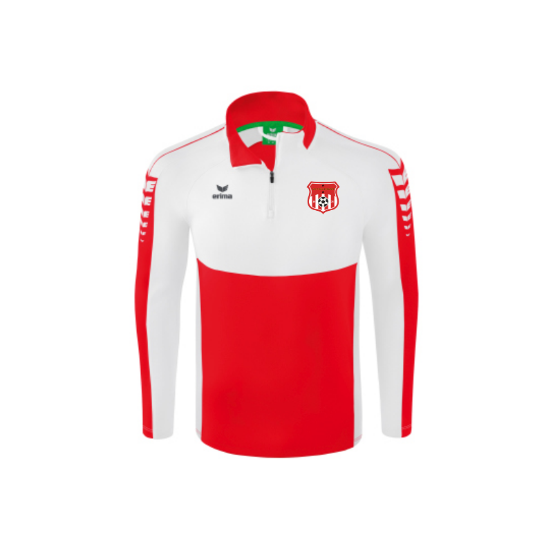 Veste demi-zip Erima Blanc/Rouge ASF Foulletourte