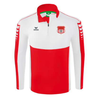 Veste demi-zip Erima Blanc/Rouge ASF Foulletourte