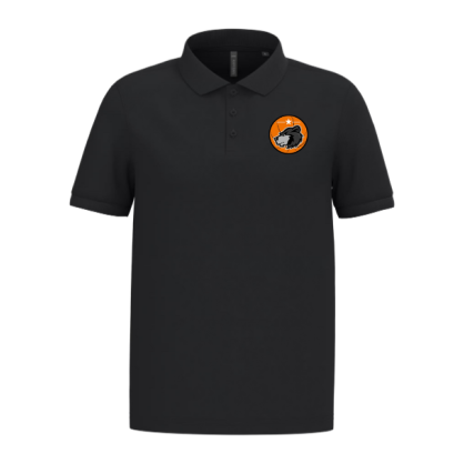 Polo Noir JAM Basketball (logo tissé)