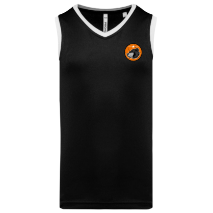 Maillot de basket-ball Noir JAM Basketball (logo floqué)