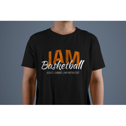 T-shirt Logo Script Noir JAM Basketball