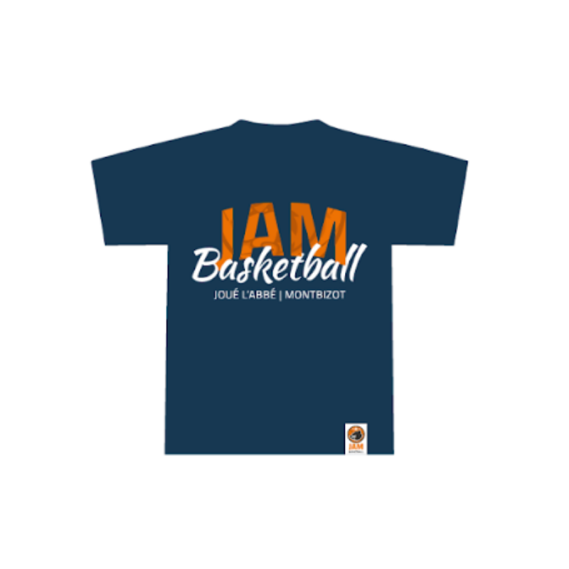 T-shirt Logo Script Bleu marine JAM Basketball