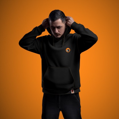 Sweat à capuche Noir JAM Basketball (logo tissé)