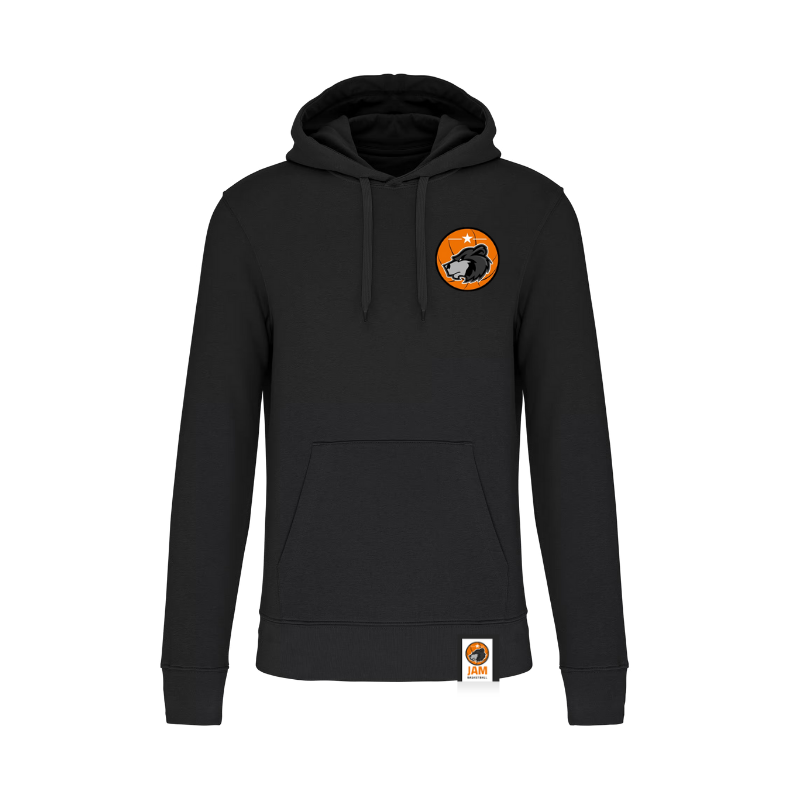 Sweat à capuche Noir JAM Basketball (logo tissé)