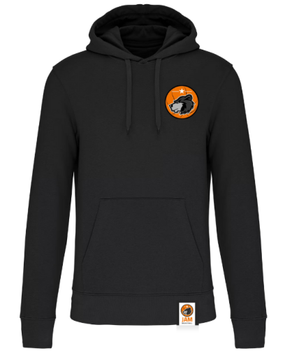 Sweat à capuche Noir JAM Basketball (logo tissé)