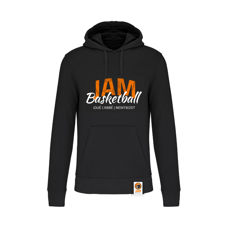 Sweat à capuche Logo Script Noir JAM Basketball