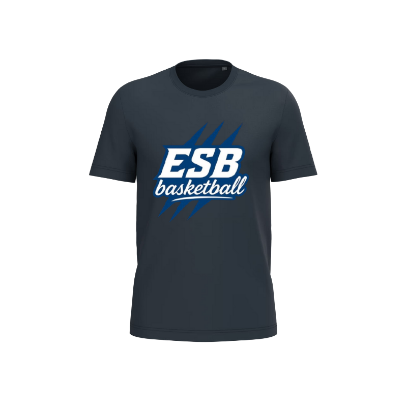 T-shirt Bleu marine Design "ESB Basketball"