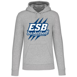 Sweat à capuche Gris Design "ESB Basketball"