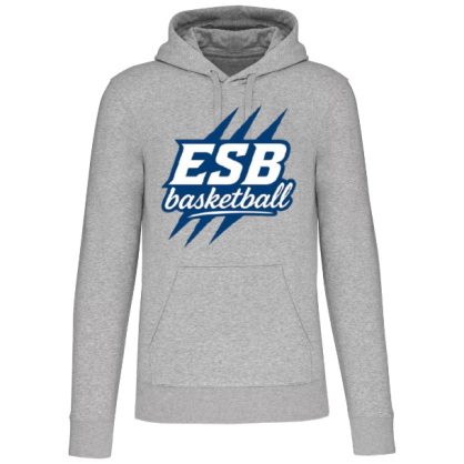 Sweat à capuche Gris Design "ESB Basketball"