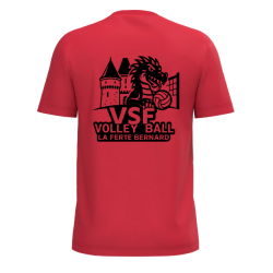 T-shirt Rouge VSF Volley-ball (2 logos)