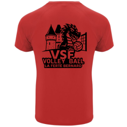 Maillot Rouge VSF Volley-ball (2 logos)