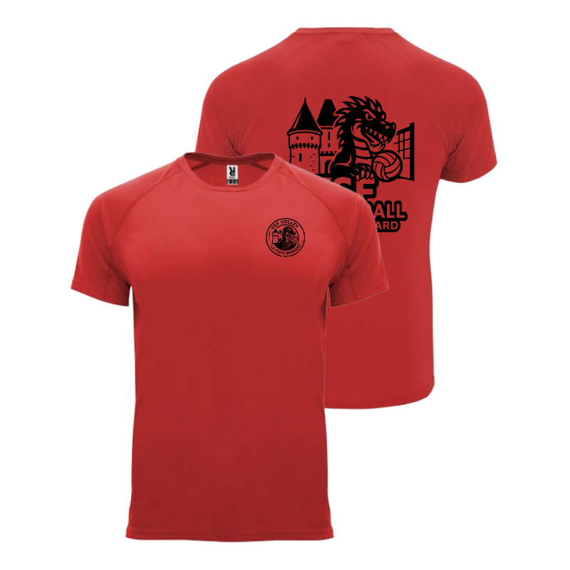 Maillot Rouge VSF Volley-ball (2 logos)