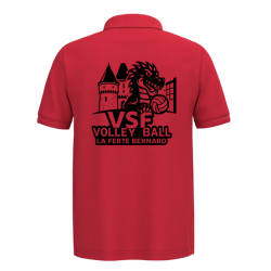 Polo Rouge VSF Volley-ball (2 logos)