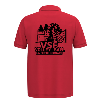 Polo Rouge VSF Volley-ball (2 logos)