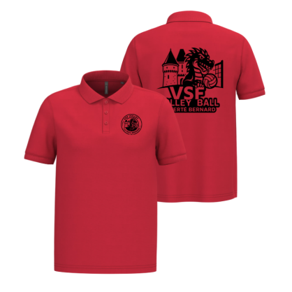 Polo Rouge VSF Volley-ball (2 logos)