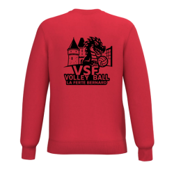 Sweat Rouge VSF Volley-ball (2 logos)