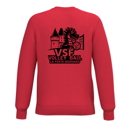 Sweat Rouge VSF Volley-ball (2 logos)