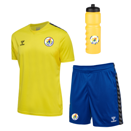 Pack Adulte Maillot + Short + Gourde jaune Hummel HBC SENS