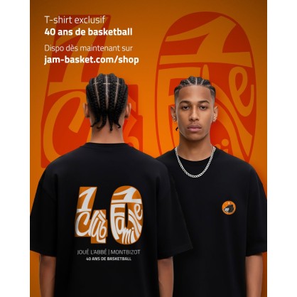 T-shirt "40 ans" Noir JAM Basketball