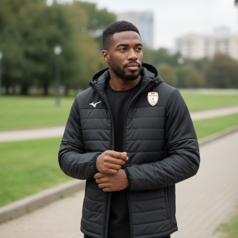 Doudoune hybride Mizuno noir Etoile Lavalloise Futsal