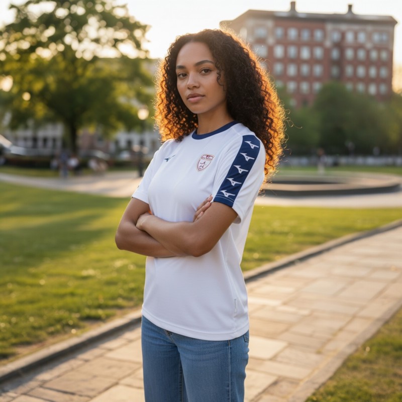 Maillot NARA TEE MIZUNO Blanc ou Noir Etoile Lavalloise Futsal