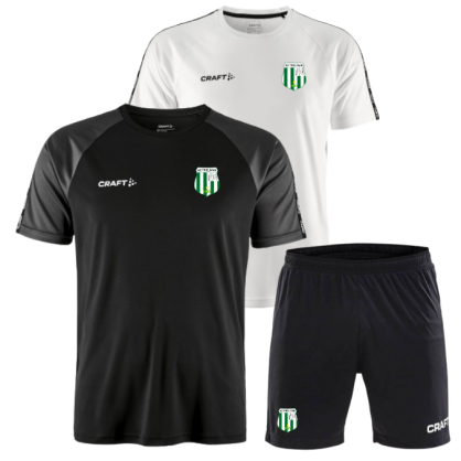 Pack entrainement Femme Maillot Noir ou Blanc + Short Noir Craft AS Trélivan Football