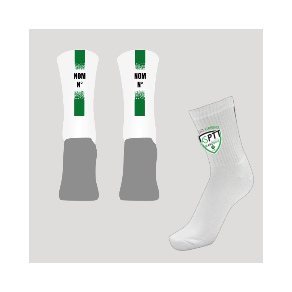 Chaussettes d'entrainement à personnaliser - vert - ASPTT
