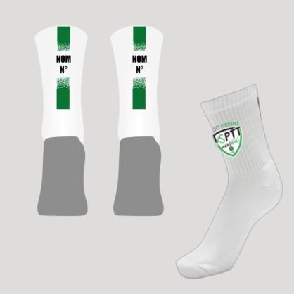 Chaussettes d'entrainement à personnaliser - vert - ASPTT