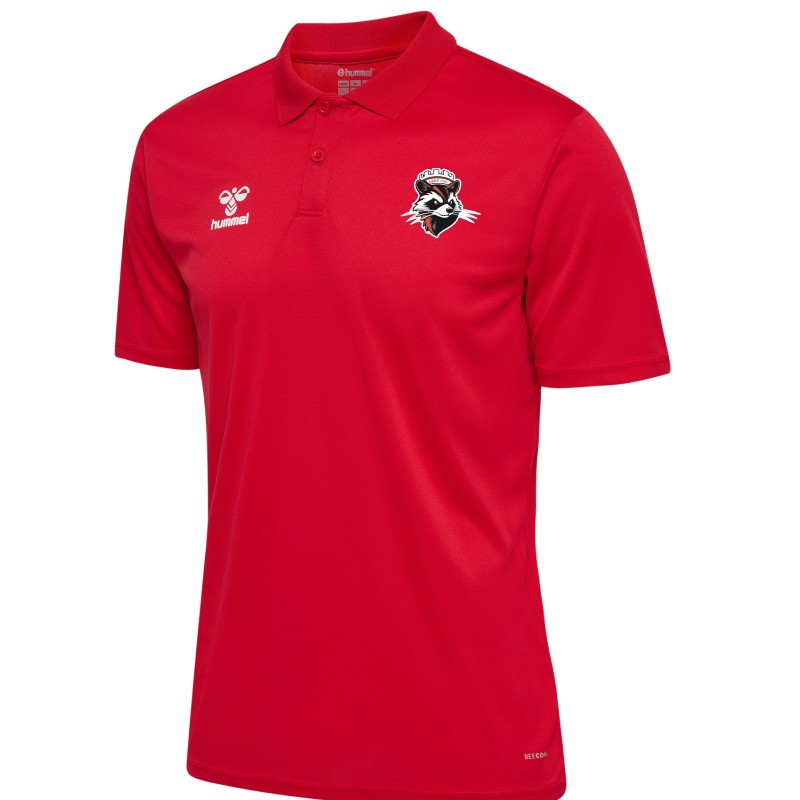 Polo poly HUMMEL rouge adulte - LEGÉ HBC
