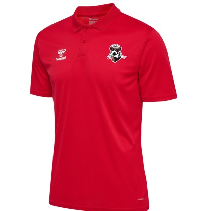Polo poly HUMMEL rouge adulte - LEGÉ HBC