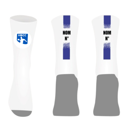Chaussettes personnalisées Logo HBC Chaponnay + Nom + Numéro