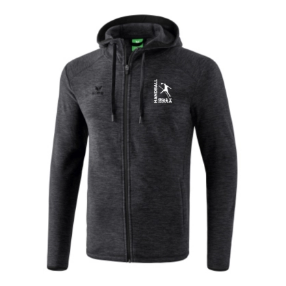 Veste Polaire Noir chiné Brax Handball (logo blanc)