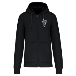 Sweat à capuche zippé Noir...