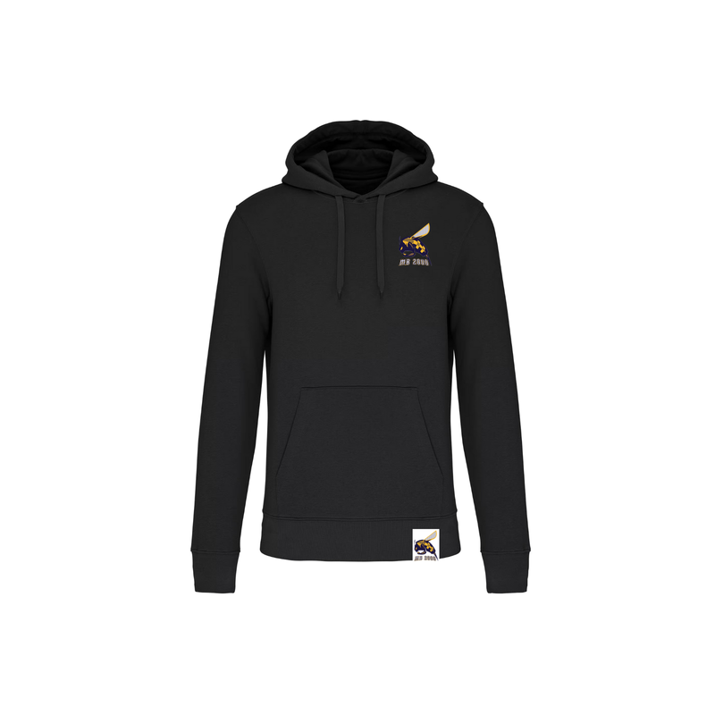 Sweat à capuche Noir Mulsanne Basket (2 logos)