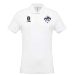 Polo Blanc BCFD (2 logos bleu marine)