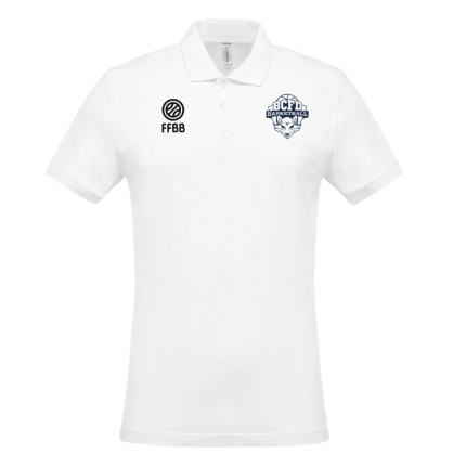 Polo Blanc BCFD (2 logos bleu marine)