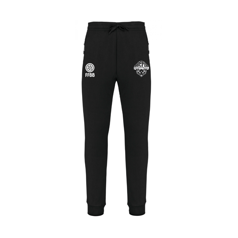 Pantalon de survêtement Noir BCFD (2 logos blancs)
