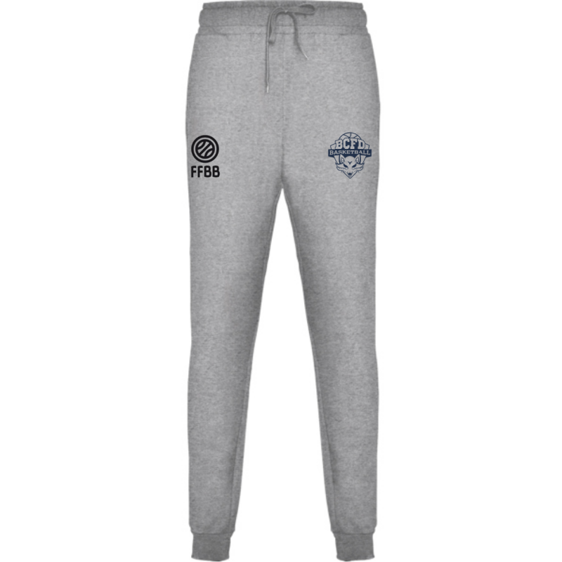 Pantalon de survêtement Gris BCFD (2 logos bleus)