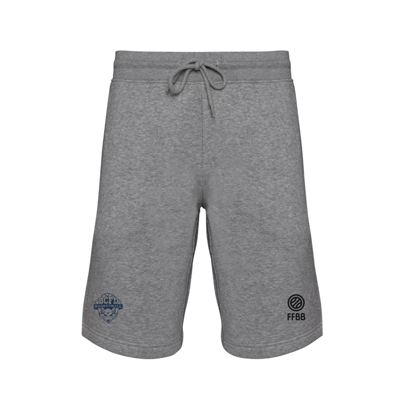 Short Coton Gris BCFD (2 logos bleus)