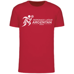 T-shirt Rouge Patronage Laïque Basket (grand logo)