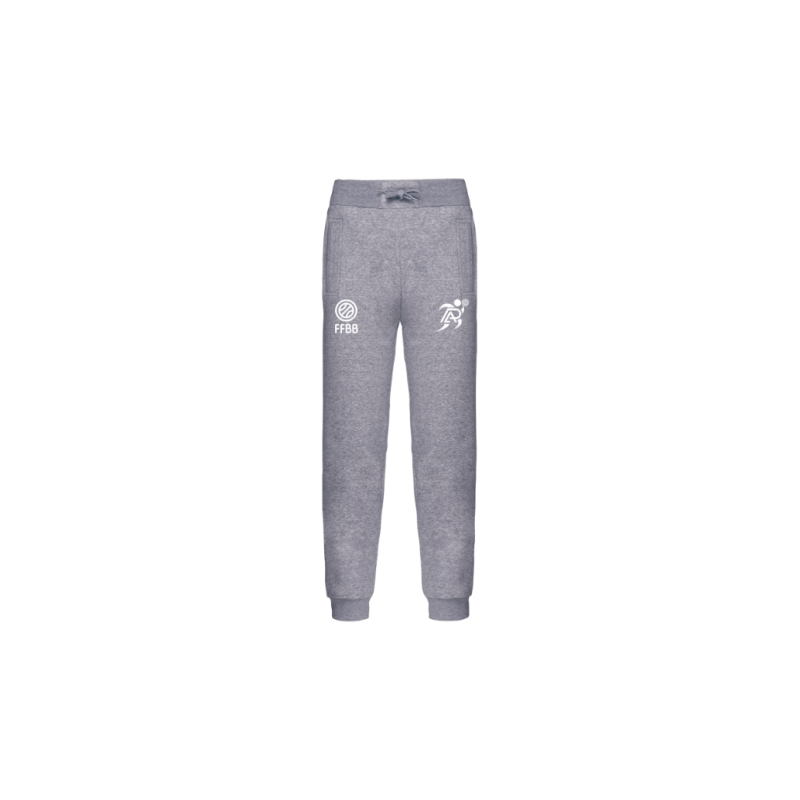 Pantalon de survêtement Gris Patronage Laïque Basket (2 logos)
