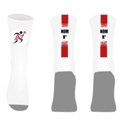 Chaussettes personnalisées Logo Patronage Laïque Basket + Nom + Numéro
